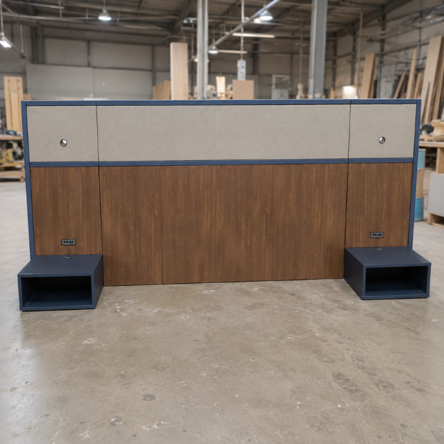 Best Price Headboaed and Nightstand Hotel Furniture for AmericInn Designed for Cozy Guest Reliable Experience Crafted in Vietnam