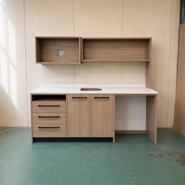 Commercial Kitchen Cabinet Home2 Suites Hotel Furniture -Premium Bedroom Casegoods With CARB P2 MDF And HPL -Vietnam Factory