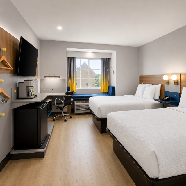 Compact Living Credenz Wall Microtel Hotel Furniture from Vietnam Factory Designed for Space Saving Guestrooms and Hospitality - Image 2