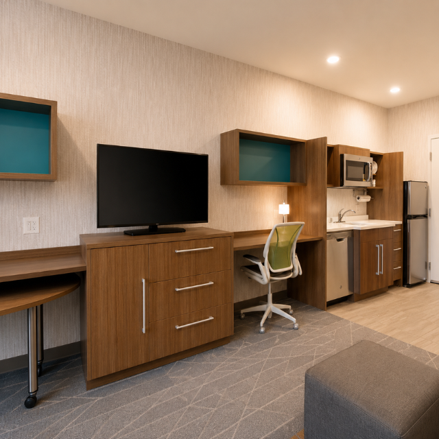 Complete Home2 Suites Hotel Casegoods Set - Luxury Hospitality Furniture With Durable MDF, Decorative HPL And Vietnam Factory Ma