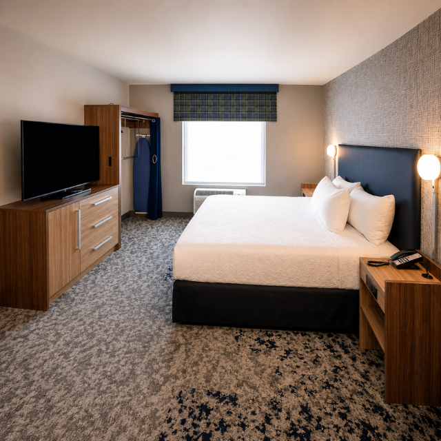 Creative Home2 Suites Hotel Casegoods Commercial Hospitality Furniture Manufactured With MDF And HPL Vietnam Factory Supplier
