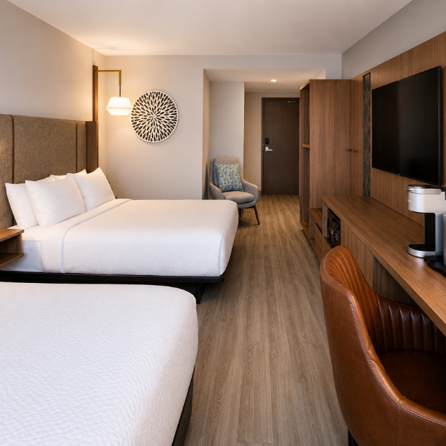 Custom Holiday Inn Hotel Furniture from Vietnam Supplier Crafted for Contemporary Guestrooms Casegoods Bedroom Sets and Hospital