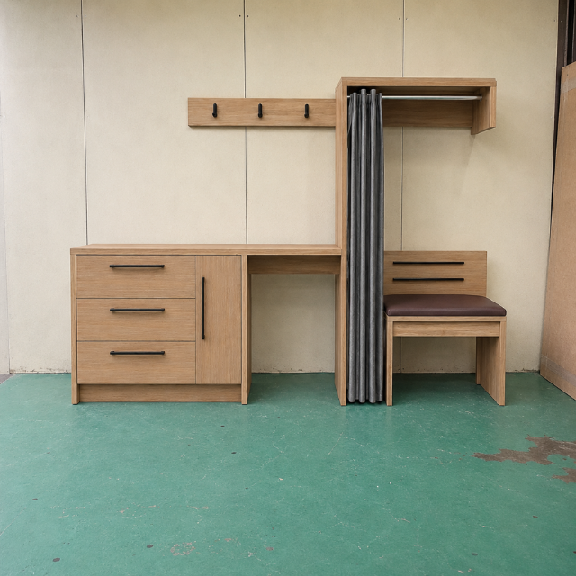 Custom Unit Hospitality Home2 Suites Hotel Casegoods- Premium Guestroom Furniture With Durable Laminate And MDF-Vietnam Factory