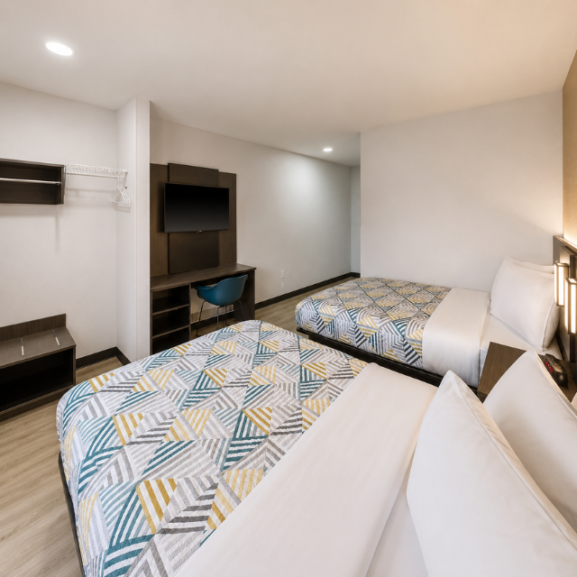 Exclusive Wall Mounted Bench Motel 6 Hospitality Furniture Package with Commercial Bedroom Casegoods Vietnam OEM Supplier - Image 3