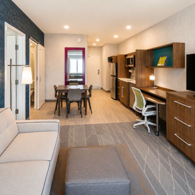 Export Quality Home2 Suites Hospitality Furniture Luxury Hotel Casegoods Built With Durable MDF And HPL Vietnam Factory