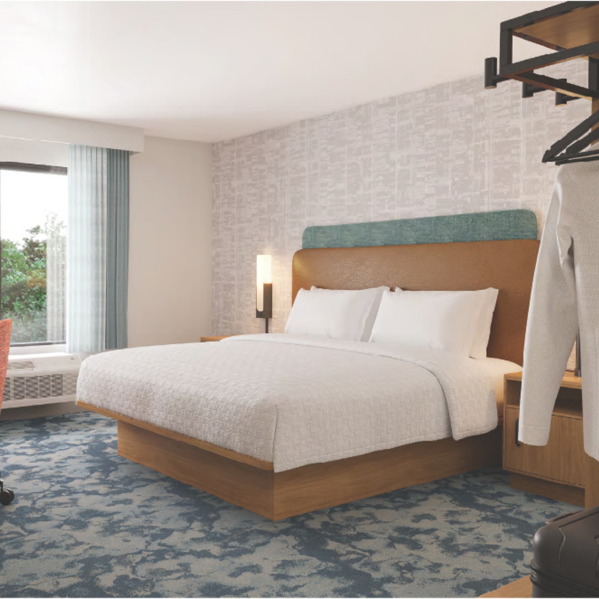 Hampton Inn by Hilton - King Headboard from Vietnam Hotel Furniture Factory - OEM/ODM High-End Service - MDF + HPL/LPL + PVC - Image 2