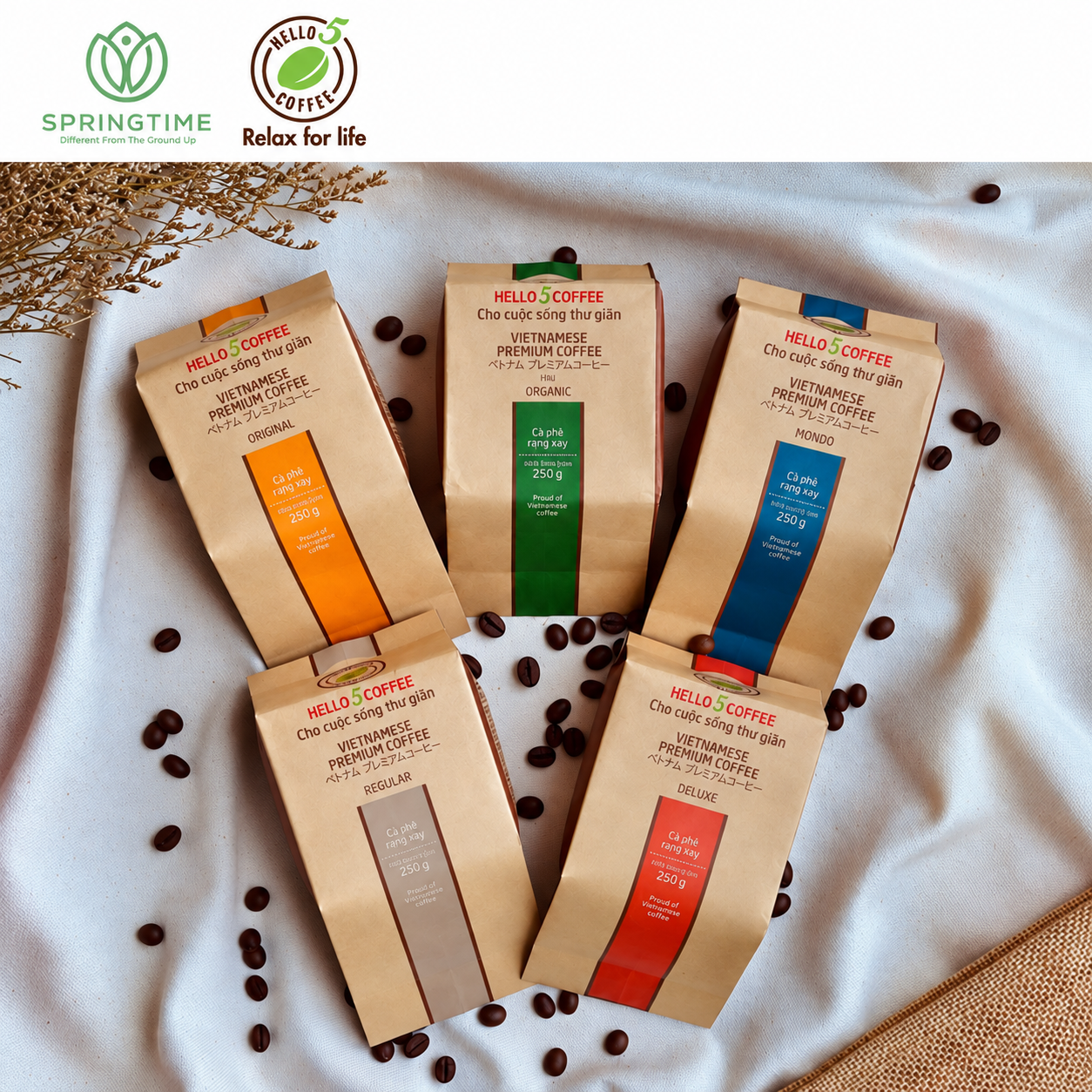 Hello 5 Coffee Deluxe Vietnamese Premium Arabica & Robusta Blend Ground Coffee Powder - Image 3