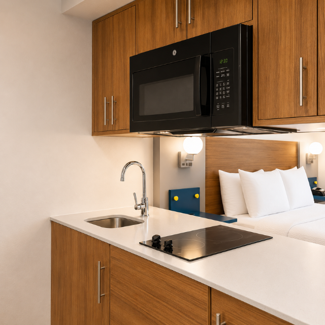 Hospitality Innovation Microtel Hotel Furniture from Vietnam Factory Manufactured for Commercial Durability and Comfort