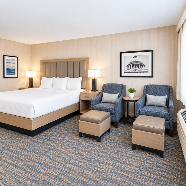 Independence Hotel Guestroom Casegoods Collection – Factory-Controlled Production for Accurate Room-by-Room Assembly