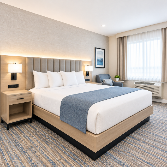 Independence Hotel Guestroom Furniture Collection – Commercial Factory Production for Efficient Hotel Room Fit-Outs