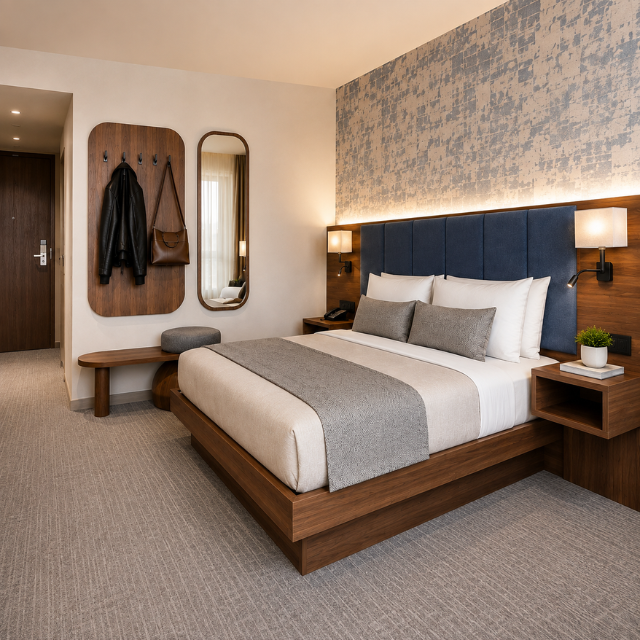 Independence Hotel Guestroom Furniture Sets – Professionally Manufactured for Efficient Hotel Room Installation