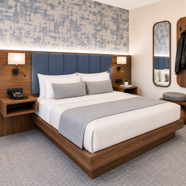 Independence Hotel Guestroom Furniture Solutions – Precision-Crafted Dimensions for Professional Hotel Installation