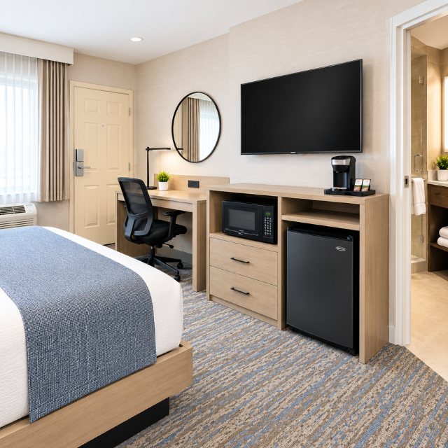 Independence Hotel Hotel Casegoods Collection – Factory-Configured Sizes for Faster and More Reliable Installation