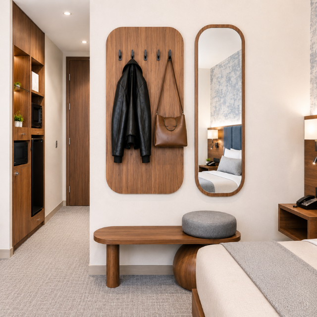 Independence Hotel Hotel Room Casegoods Sets – Factory-Designed Sizes for Consistent Guestroom Installation
