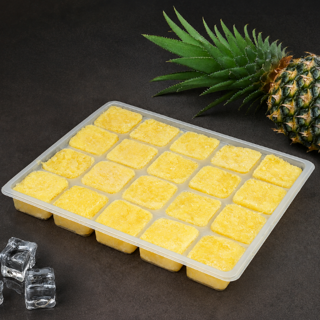 IQF Frozen Pineapple Puree Cubes