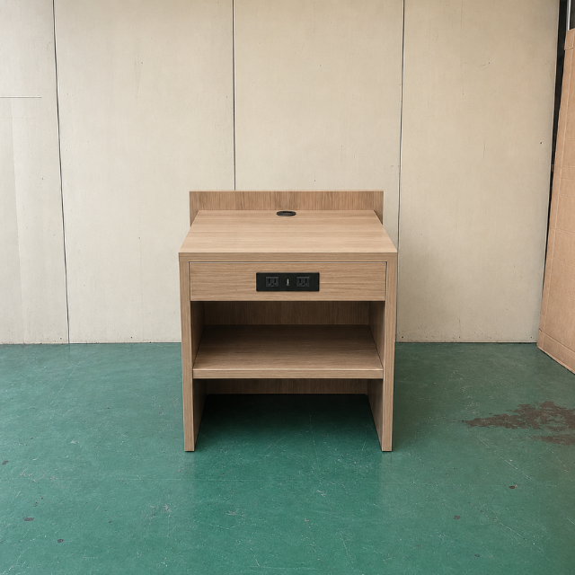 Luxury NightStand Home2 Suites Hotel Casegoods Set - Modern Furniture With Durable MDF And HPL Finish - Vietnam Hotel Furniture