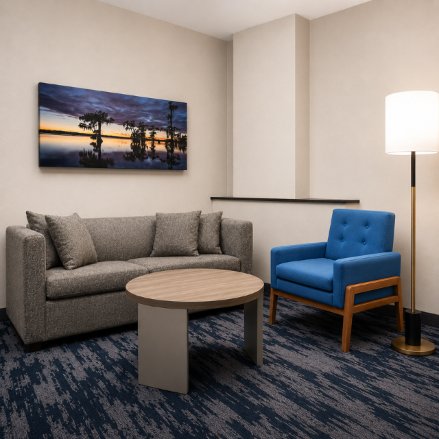 Practical Cocktail Table Hotel Bedroom Furniture for Fairfield Inn Built for Commercial Hospitality and Long Term Operational  - Image 3