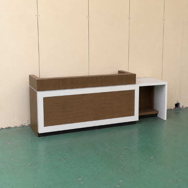 Modern Reception Desk Microtel Hotel Furniture from Vietnam Factory Manufactured for Comfortable and Functional Interiors