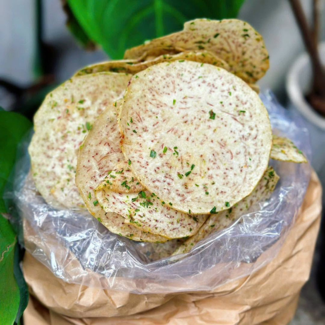 OEM/ODM Crispy Round Slice Taro Chips with Scallion Fish Sauce Flavor | Vietnam Factory - Image 3
