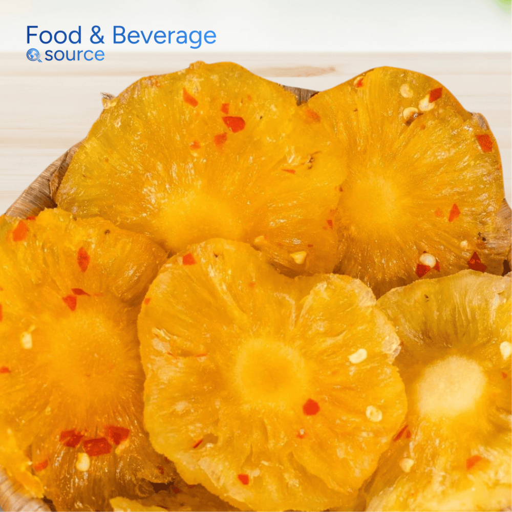High Quality Viet Nam Soft Dried Spicy Pineapple with Chili - Sugar Tropical Treats