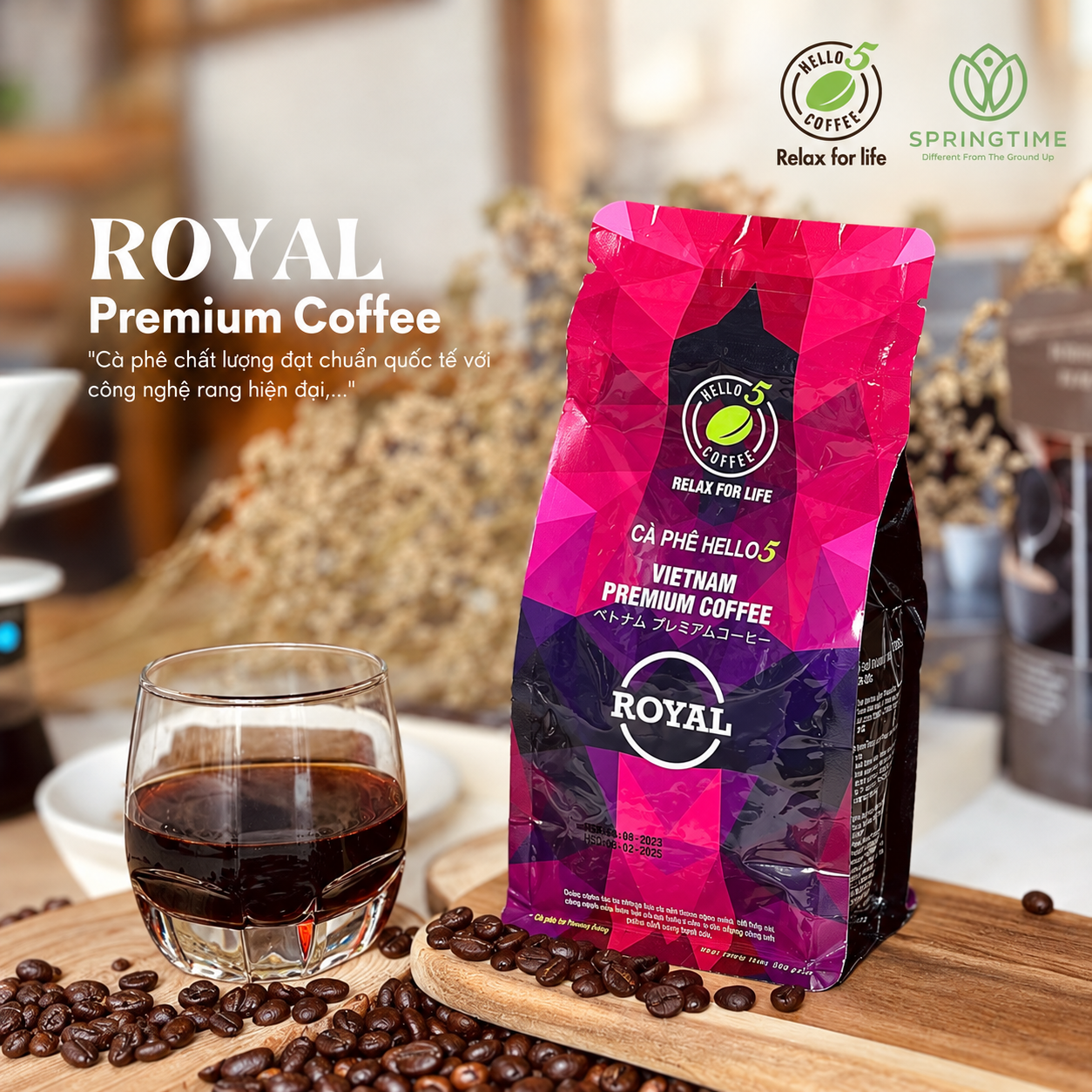 Royal Premium Ground Coffee Powder 250g Vietnam