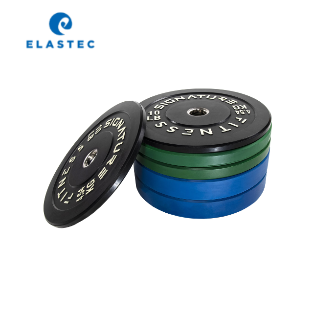Shock Absorbing Rubber Bumper Plates for Weightlifting Equipment
