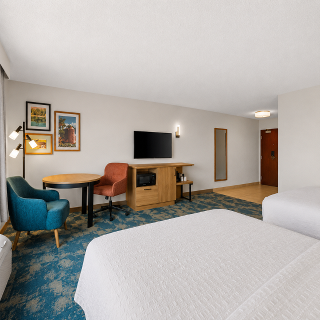 Signature Bedbase Hampton Inn Guestroom Furniture Designed for Hospitality Comfort Using Engineered Wood and Decorative Surfaces - Image 2