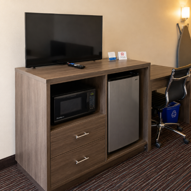Smart Choice Rodeway Inn Casegoods from Vietnam Factory Crafted for Comfortable Guest Experiences and Easy Maintenance