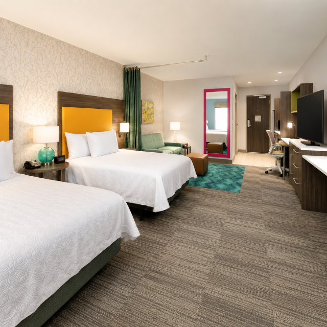Smart Home2 Suites Hotel Furniture Premium Guestroom Casegoods Manufactured With Decorative HPL Vietnam Manufacturer OEM