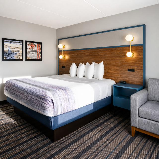 Transitional Cocktail Table Hotel Bedroom Furniture for AmericInn Crafted for Cozy Ambience and Consistent Brand Appeal - Image 2