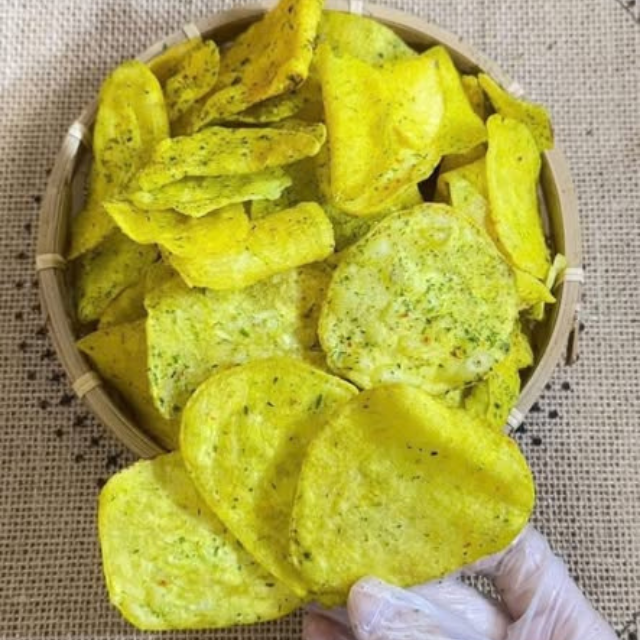 Vietnam OEM/ODM Scallion Flavored Round Sweet Potato Chips Manufacturer | Crispy Taro Slices (Copy) - Image 3