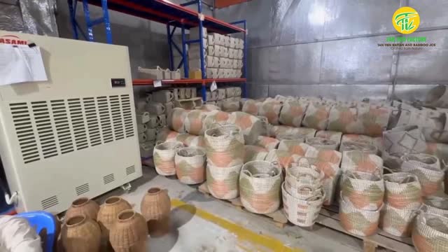 Handwoven Rattan Kids Toy Stroller - Doll Pram Wooden Wheels - Vietnam Handicraft Factory OEM ODM - Video thumbnail